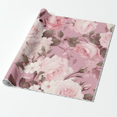 roze ventilatorpatroon cadeaupapier (Uitgerold)