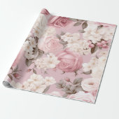 roze ventilatorpatroon cadeaupapier (Uitgerold)