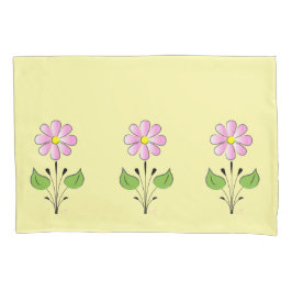  roze ventilatorpatroon Geel blauw Kussensloop