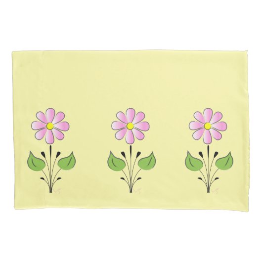  roze ventilatorpatroon Geel blauw Kussensloop (Voorkant)