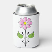 Roze ventilatorpatroon kleurig uniek blikjeskoeler (Blikje Voorkant)