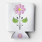 Roze ventilatorpatroon kleurig uniek blikjeskoeler (Voorkant)