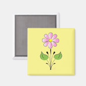 Roze ventilatorpatroon kleurig uniek magneet (Voorkant / Achterkant)