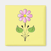 Roze ventilatorpatroon kleurig uniek magneet (Voorkant)