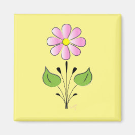 Roze ventilatorpatroon kleurig uniek magneet