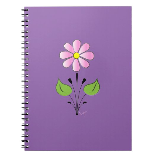 Roze ventilatorpatroon kleurig uniek notitieboek (Voorkant)