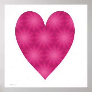 Roze ventilatorpatroon poster