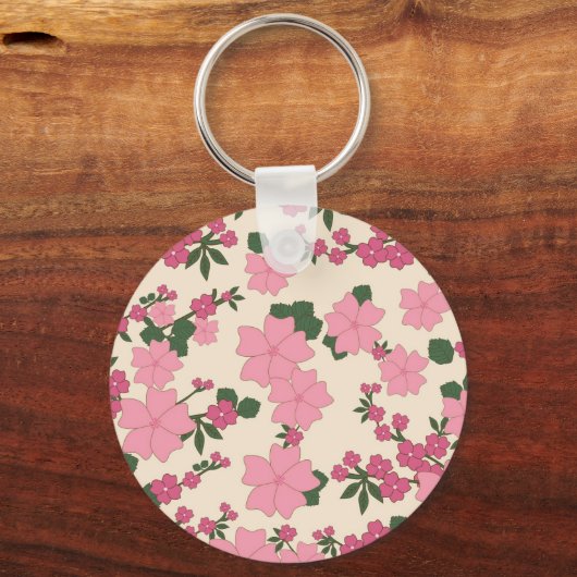 Roze ventilatorpatroon sleutelhanger (Voorkant)