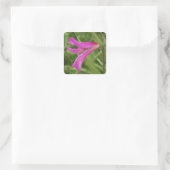 Roze ventilatorstickers vierkante sticker (Tas)