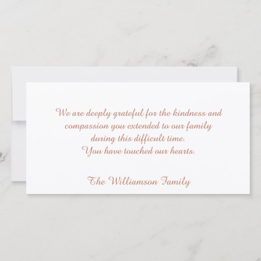 Roze ventilatorsympathie / Memorial Bedankt (Achterkant)