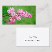 Roze ventilatorWaterverf Abstract Contactkaartje (Voorkant / Achterkant)