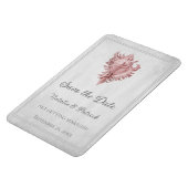 Roze verbind Shell sparen de Magnet van de Datum Magneet (Linkerzijde)