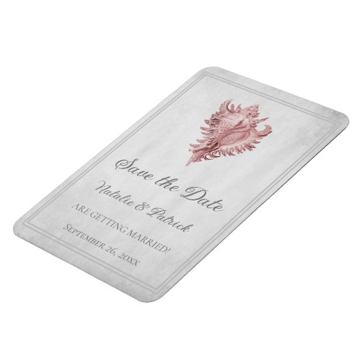 Roze verbind Shell sparen de Magnet van de Datum Magneet (Linkerzijde)