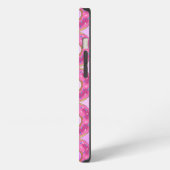 Roze, verbluffende roze donuts iPhone hoesje (Linkerkant)