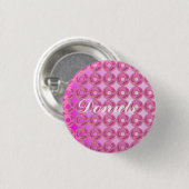 Roze, verbluffende roze donuts ronde button 3,2 cm (Voorkant /achterkant)