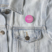 Roze, verbluffende roze donuts ronde button 3,2 cm (In situ)