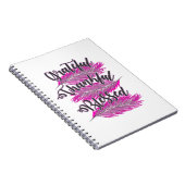 Roze Veren Dankbaar Gelukkig Gezegend notitieboek (Rechterzijde)