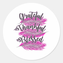 roze veren dankbaar gezegend