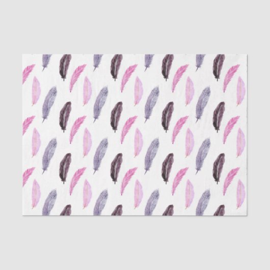 Roze veren (Design 68 Roze Serie) Tissuepapier (Voorkant)
