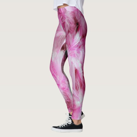 Roze veren leggings (Links)