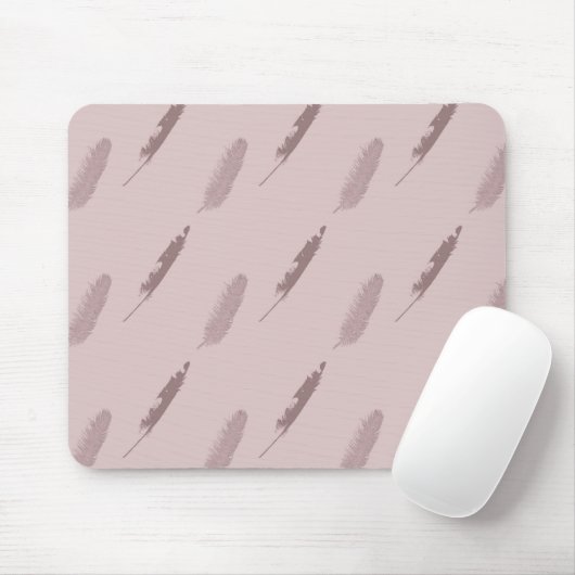 Roze veren muismat (Met muis)