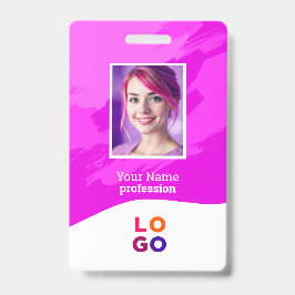 Roze Verf |  Dokter, Verpleegster, Verzorgende ID- Badge