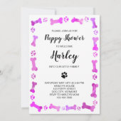 Roze verf drukt nieuwe poethoningdouche kaart (Achterkant)