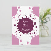 Roze verf kaart (Staand voorkant)