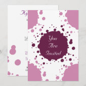 Roze verf kaart (Voorkant / Achterkant)