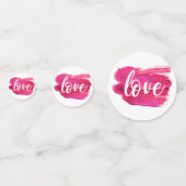 Roze verf Love citeert abstracte moderne Confetti (Voorkanten)