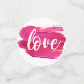 Roze verf Love citeert abstracte moderne Confetti (Kleine voorkant)