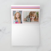 Roze verf plash 3 Foto van de geboorte Kaart van G (Binnen)