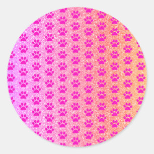 Roze verf Roos Glitter Cute Girly Decor Ronde Sticker