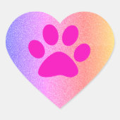 Roze verf Roos Gold Glitter Holiday Cute Hart Sticker (Voorkant)