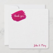 Roze Verf Smear Dank je Kaart (Voorkant)