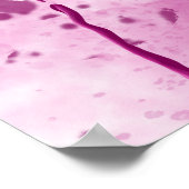 Roze Verf Splatter & Lelies Poster (Hoek)
