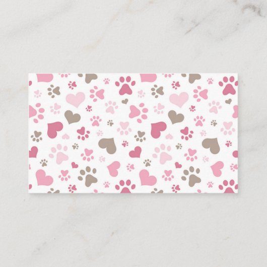 Roze verfafdrukinkt Visitekaartje (Achterkant)