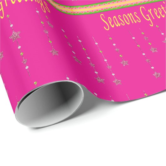 Roze verfartikelen van het seizoen cadeaupapier (Rol Hoek)