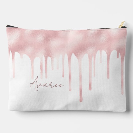 Roze verfdruppels op maat etui (Achterkant)