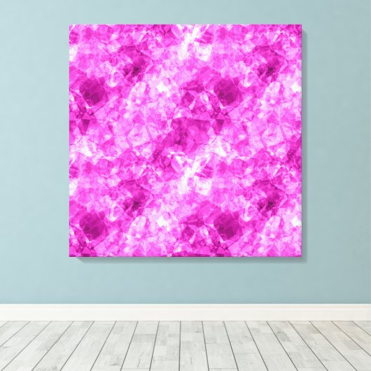 Roze verfijnde textuur canvas afdruk (Insitu (Houten vloer))