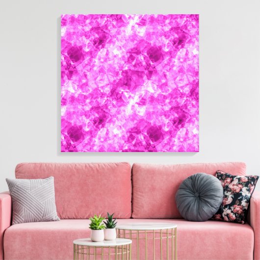 Roze verfijnde textuur canvas afdruk (Insitu (Woonkamer))
