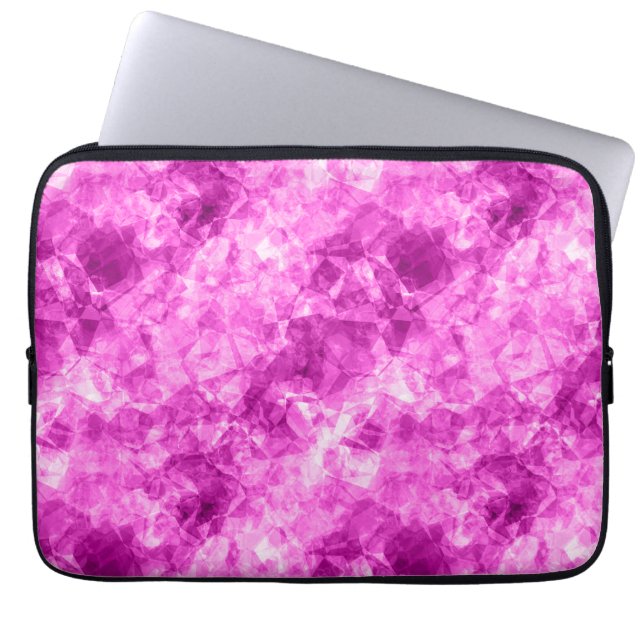 Roze verfijnde textuur laptop sleeve (Voorkant)