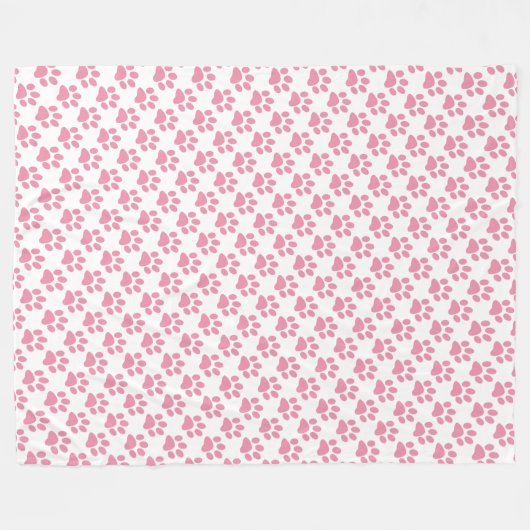 Roze verfprinters fleece deken (Voorkant (Horizontaal))