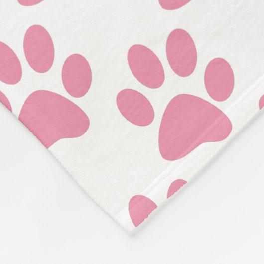 Roze verfprinters fleece deken (Hoek)