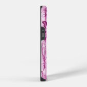 Roze verfspatten & lelies iPhone hoesje (Rechterkant)