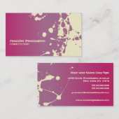 Roze verfsplaatstcosmetoloog visitekaartje (Voorkant / Achterkant)