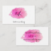 roze verfsplash-visitekaartje visitekaartje (Voorkant / Achterkant)