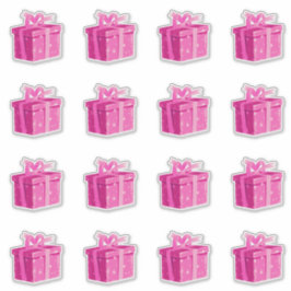 Roze Verjaardag Cadeau Stickers Princess Surprise