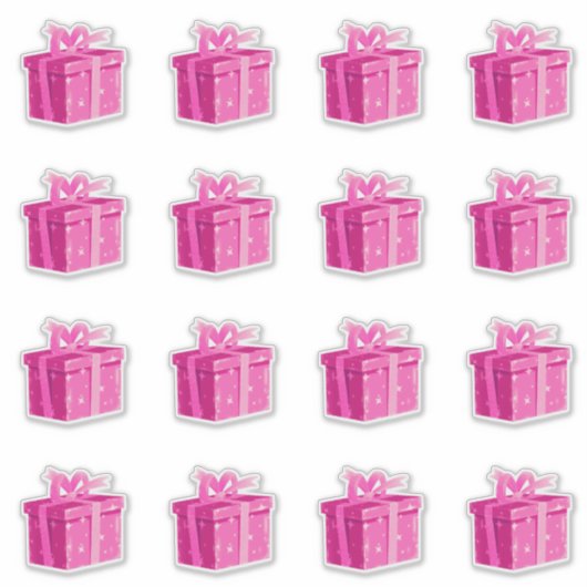Roze Verjaardag Cadeau Stickers Princess Surprise (Voorkant)