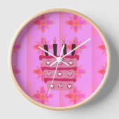 Roze Verjaardag Cake Art Print (Voorkant)